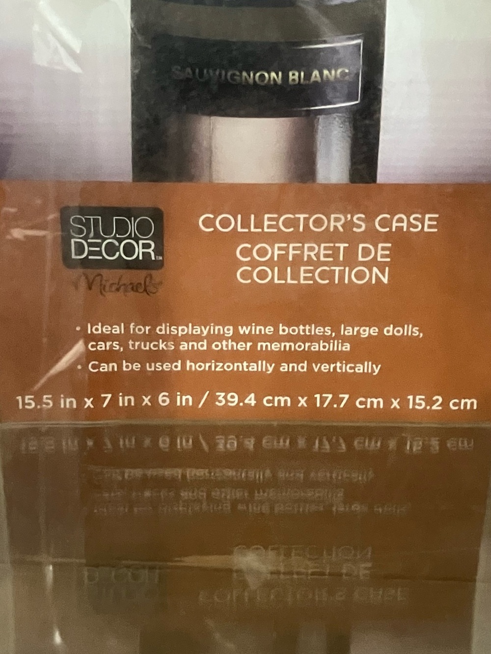 Studio Decor Display Case - Brown and Clear